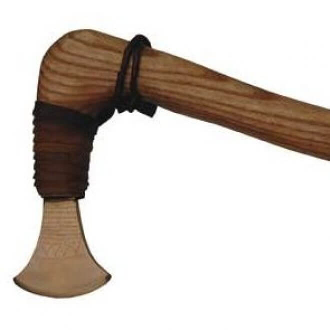 ancient wooden axe